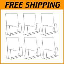 Acrylic Brochure Display Stand 8.5 x 11 - 6 Pack