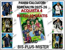 PANINI CALCIATORI ADRENALYN 2025-26 2026 BIS PLUS MISTER  PRENDI 4 + 10 GRATIS