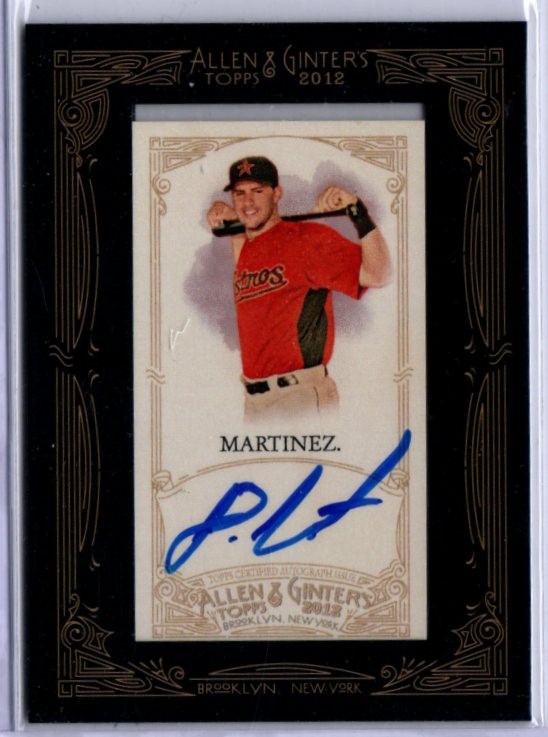 2012 Topps Allen & Ginter's Baseball Mini Framed J.D. Martinez AUTO ASTROS