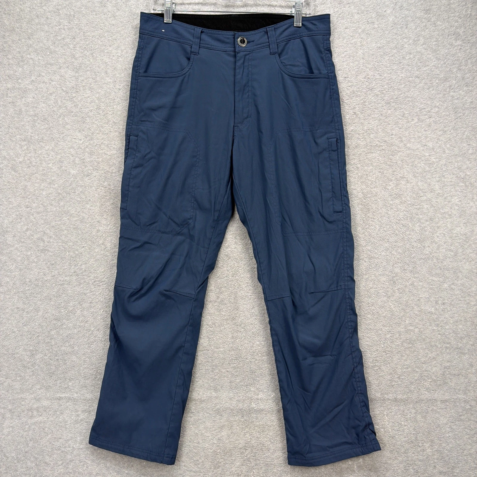 Orvis Pants Mens 32x29 Blue Fleece Lined Tech Fishing Hiking Cargo Performance