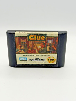 Clue Sega Genesis Game Cartridge Only Tested Working Parker Brothers