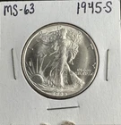 1945-S Walking Liberty Half Dollar GEM BU Blast White 90% Silver - No Reserve
