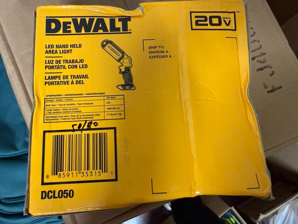 Dewalt DCL050 LED 20V Light Pivoting Flashlight Work Area Light - Image 2 of 2