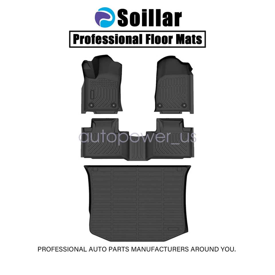 For 2011-2021 Jeep Grand Cherokee TPE Floor Mats Trunk Cargo Liners 3D Model NEW - Image 2 of 4