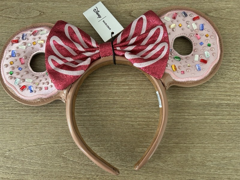 NWT! Baublebar Minnie Headband, Donut Ears, Pink Multi Sparkle