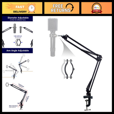 48MP 4K Digital Camera Microscope with HDMI USB, C Mount Lens & Ring Stand for R
