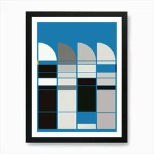 Bauhaus, Square Of Squares Art Prin Framed Wall Art Poster Canvas Print Picture