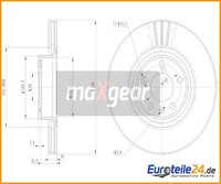 2 St. Bremsscheibe Maxgear 19-1838 Vorderachse FüR Audi A6 A8