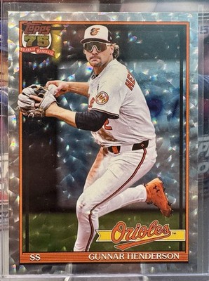 Gunnar Henderson 2026 Topps Series 1 T91-49 Crackleboard Foil Gem Mint Card O s