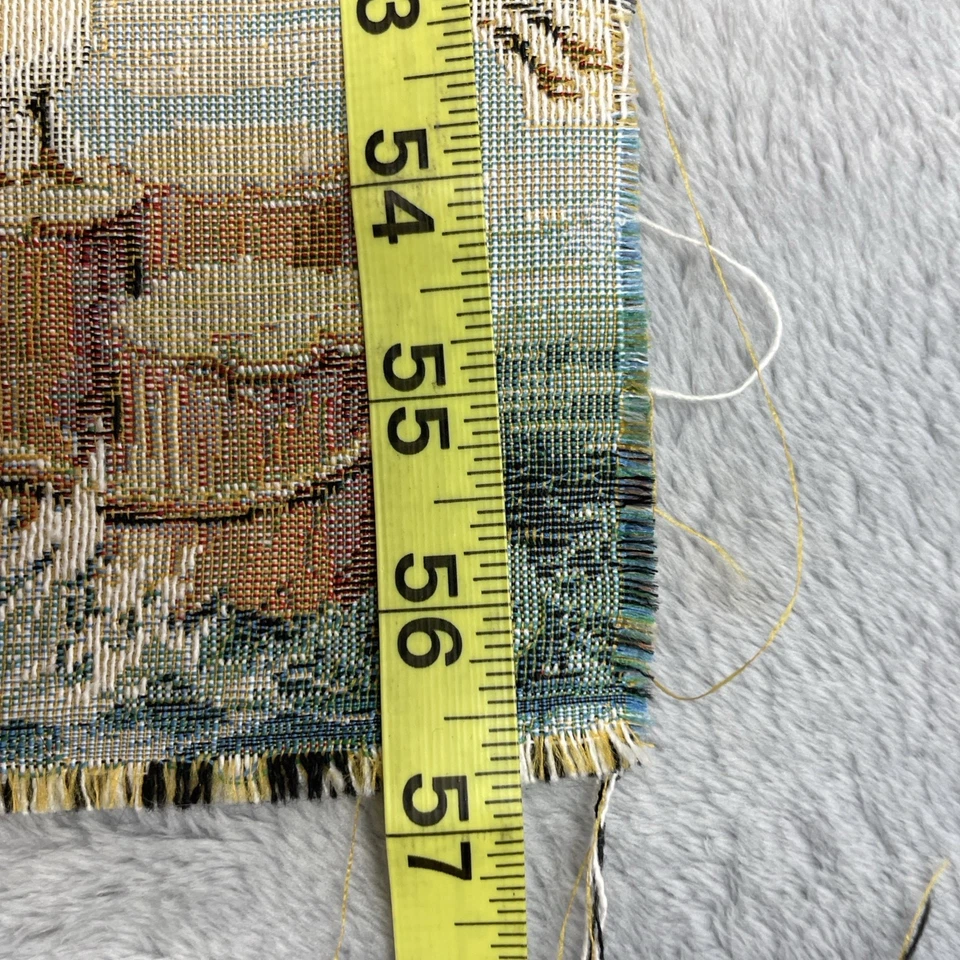 Vtg Nautical Heavy Tapestry Fabric 76Wx57H (1.5yd) Sailboat Seagulls Beach House - Image 3 of 3