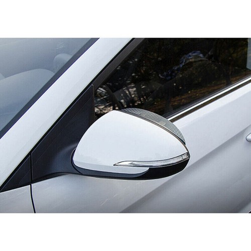 For Hyundai Elantra 2017-20 Carbon fiber Rearview Mirror Rain Eyebrow Trim 2x - Imagen 4 de 6