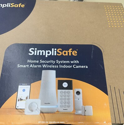 OPEN BOX SimpliSafe Home Security System, Indoor And Outdoor Cameras 8 Piece Kit