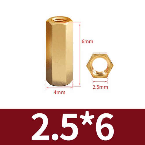 Threaded Rod Connecting Nuts Allthread bar Brass Hexagon Connectors M2 to M6 - Picture 32 of 130
