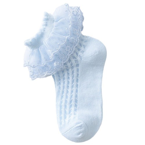 Breathable Princess Pure Cotton Girl Mesh Thin White Dance Kid's Girls'socks - Picture 14 of 14