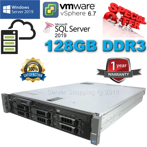 Dell PowerEdge R710 2x X5675 3.06GHz Six core 128GB RAM 6x3.5" Caddy H700   100%