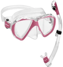 Rapido Italian Design Dual Lens Comfort Scuba Snorkel Mask Dry Snorkel Set +Bag
