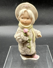 Pretty as a Picture Kim Anderson Little Girl with Red Rose Figurine 1996 Enesco