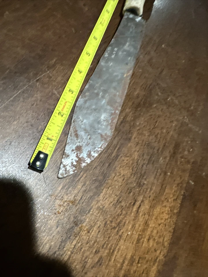 Cuchillo hecho a mano de colección Tramontina Brasil 13” hoja fija general 8” mango ciervo Foto 4 de 4