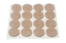 New STRIP OF 16 SELF ADHESIVE ROUND FELT PAD 19mm Diameter x 4mm  - Onestopdiy -
