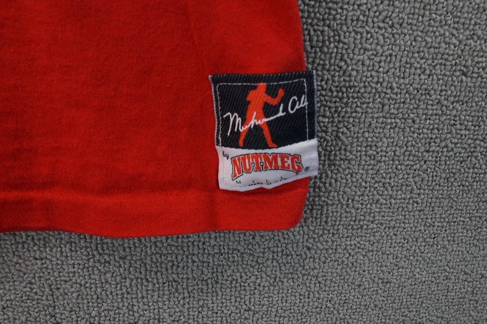 Camisa MUHAMMAD ALI Vintage BOXING Grande NUTMEG MILLS Roja Años 90 Doble Cara Foto 4 de 4