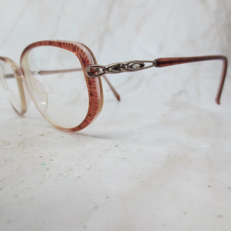 Marco de gafas indie para mujer color rosa polvoriento borde completo de plástico de gran tamaño 53-14-135 Foto 2 de 4