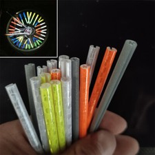72PCS Reflective Bike Spoke Skins Covers Motorcycle Colorful Wheel Decorations