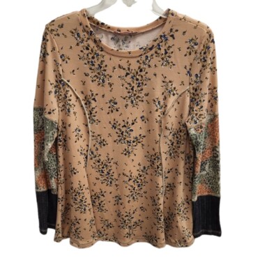 Ces Femme Women's M Floral Long Sleeve Pullover Top