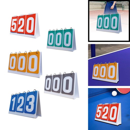 Tableau De Score Sportif à 4 Chiffres Portatif - Affichage Flip, Base Stable - Pour Basketball, Tennis, Football