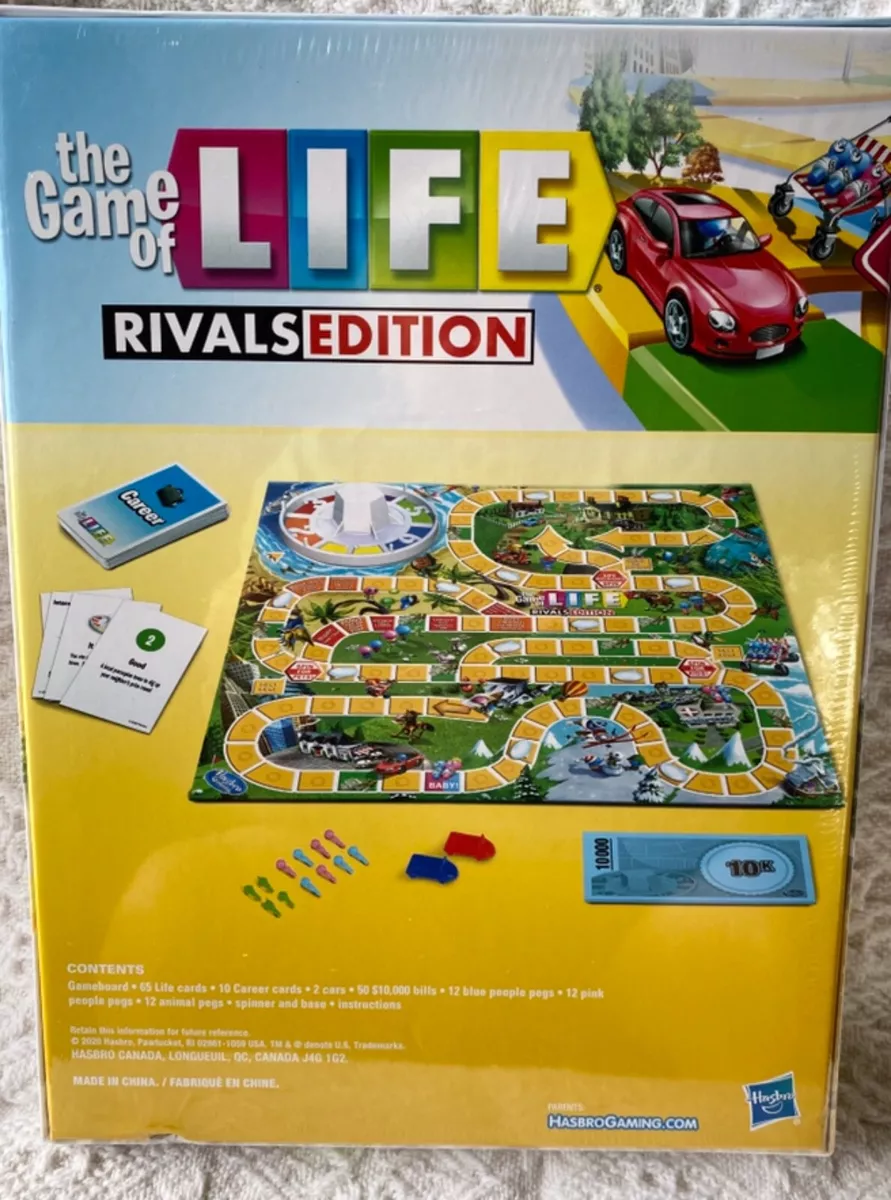 Hasbro Games The Game of Life Rivals Edition Board Game; 2 Player Game  Instructions