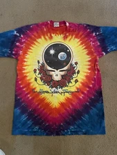 Vintage 1992 Liquid Blue Grateful Dead Space Your Face Tie Dye Shirt XL Single