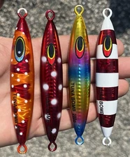 Lot 200g. BLUEFIN  TUNA  Bomb  KNIFE JIGS - Eddie Glow Heavy  See My Other Items