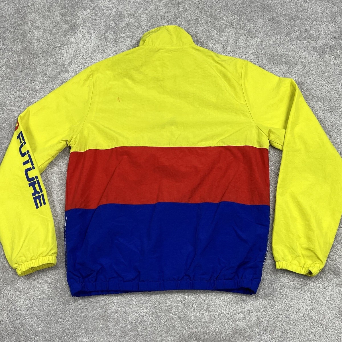 Odd Future Jacket Mens Large Neon Colorblock Red Yellow Blue