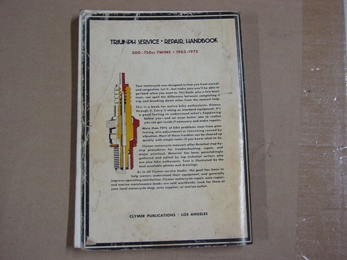 Clymer Triumph Service Repair Handbook, 500 - 750 CC Twins, 1963 - 1975 - Picture 2 of 4