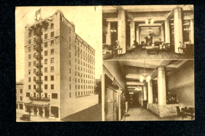 Postcard Postmarked 1915 Pan-Pac Expo S.F - Stillwell Hotel Los Angeles 3 Scenes