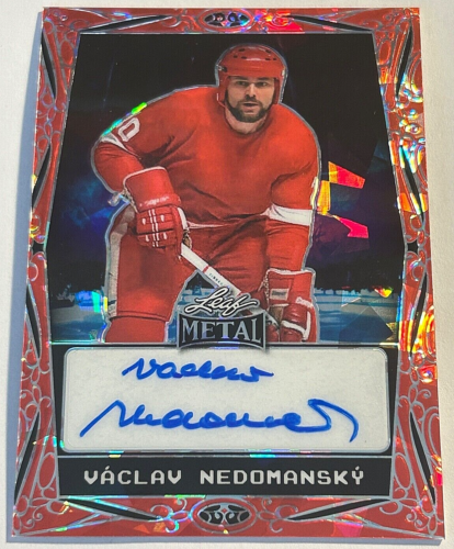 2024 Leaf Metal Legends Hockey VACLAV NEDOMANSKY Red Auto Autograph 2/7 - Picture 1 of 1