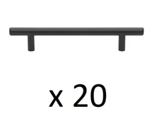 *20* GlideRite 5 in. Matte Black Solid Cabinet Handle Drawer Bar Pulls