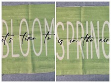 Spring Blossoms Throw Pillow Cases Covers 18in Lot of 2 Green Indoor Outdoor