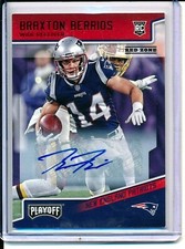 Braxton Berrios 2018 Panini Playoff RED ZONE Rookie Autograph!Patriots/Dolphins