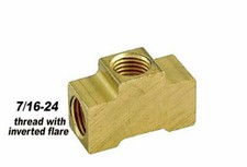 14 Inverted Flare Brake Line Brass Tee 716-24 All Sides 1 Pc