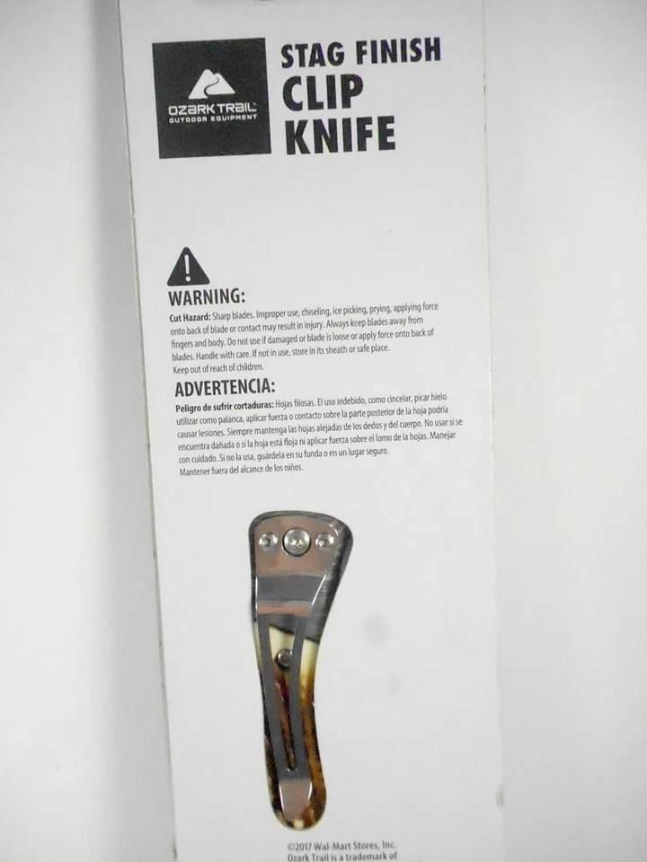 Cuchillo Plegable Ozark Trail Hoja Recubierta de Titanio de 3 pulgadas con Clip de Bolsillo Foto 3 de 3