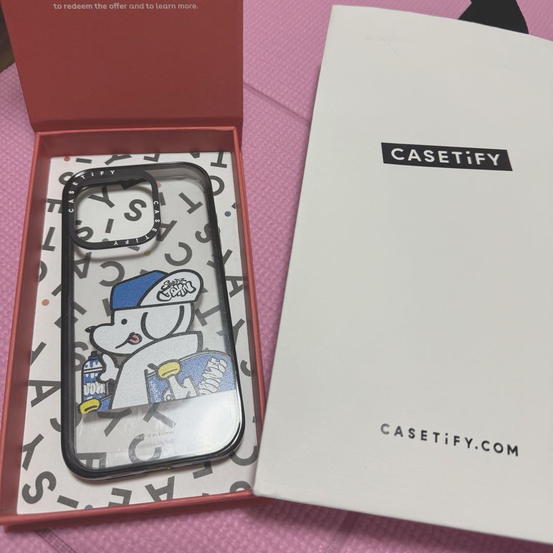 CASETiFY Skater John iPhone 15 Pro Clear Black Impact Case Artist Collaboration-image