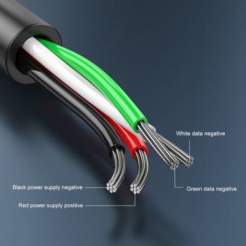 USB2.0 Plug Cable with 4pin Bare Wire,USB Power Data Cable Pigtail Cable 480Mbps - 第 22/25 張圖片