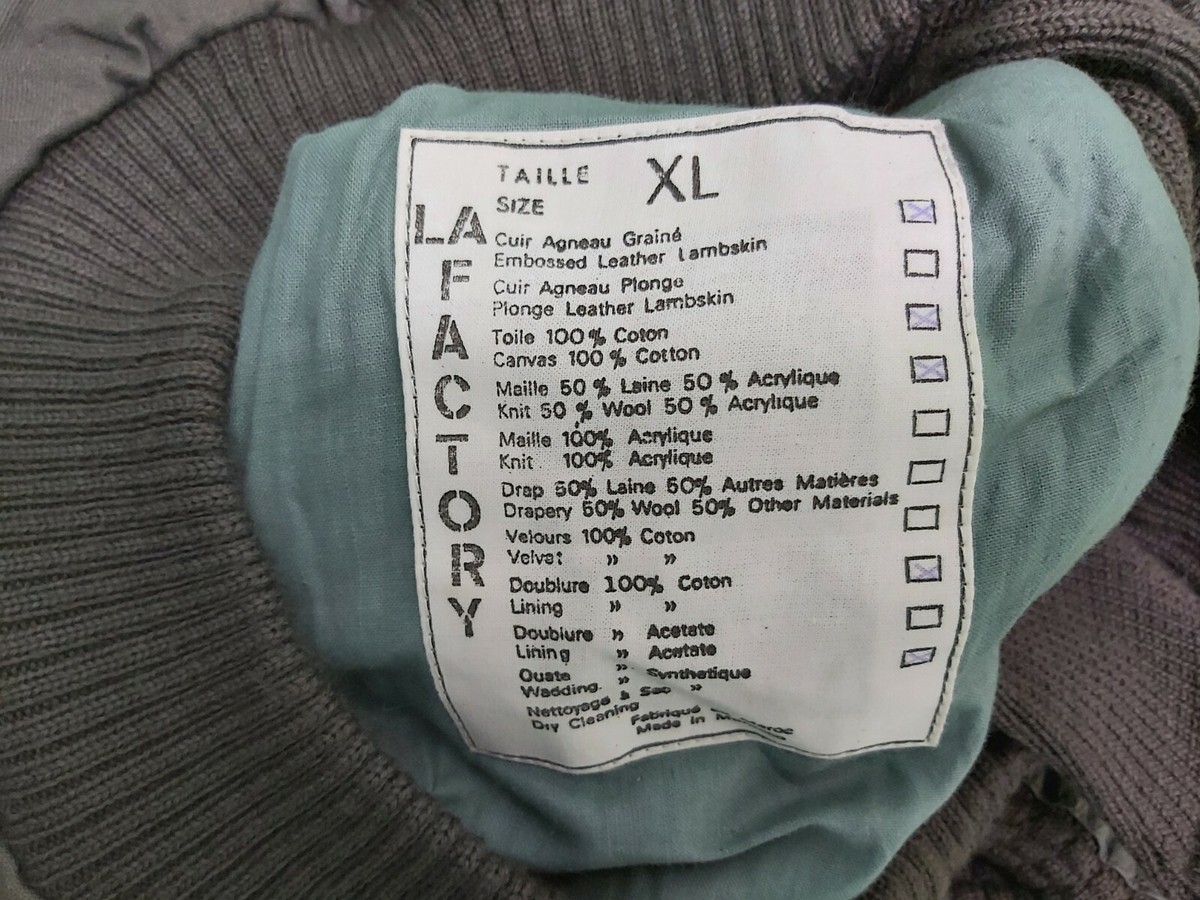 Veste Homme LA Factory - Taille XL - Laine Mélangée Gris - Occasion Très Bon État