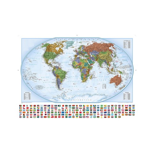 map of the world country flags flat earth poster size 59 39in ebay