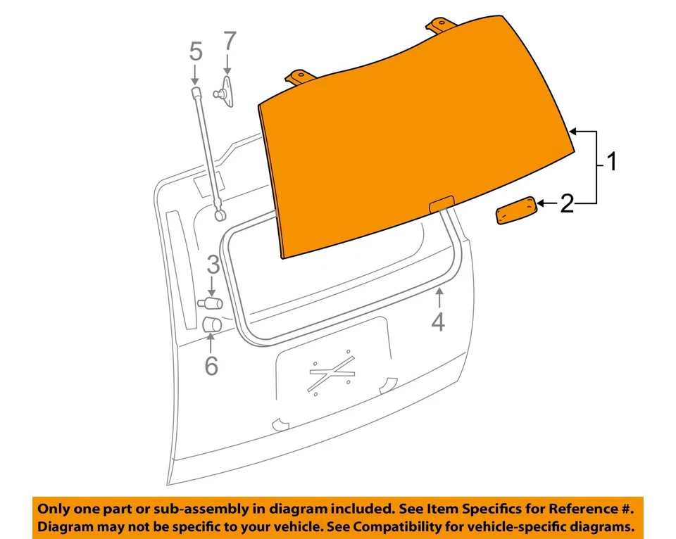 二手后背玻璃 适合:2009 雪佛兰 Tahoe 带隐私色调 后 A 级 — 第 3/4 张图片