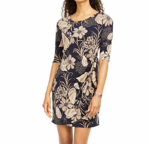 Robbie Bee Womens Summer Dress Blue 