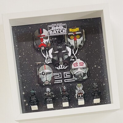 Vitrinenrahmen für LEGO  Star Wars The Bad Batch 75314 Minifiguren 27cm