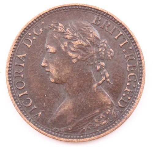 1875H Great Britain Farthing VF+ - Picture 2 of 2