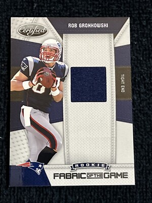 2010 Panini Certified Rob Gronkowski RC Fabric of the Game 166/250 Player Worn
