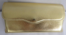 AUTHENTIC REBECCA MINKOFF GOLD METALLIC EYEGLASS SUNGLASS SOFT SNAP CLOSE EUC
